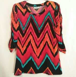 Stunning Patchington 3/4 sleeve Women Blouse sz S